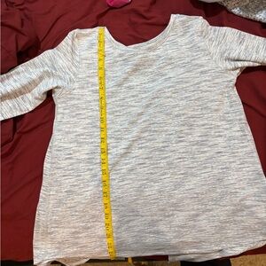 ZYIA Active Heathered Gray Long Sleeve Open Back